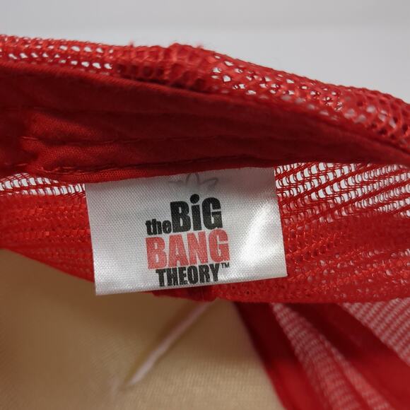 Bazinga Snapback Trucker Hat Red OS Adjustable Mesh Back The Big Bang Theory - Picture 9 of 10